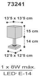 Ango LED Kinder Tischlampe Beistelltischlampe Berührung Transparent 30x16x16cm