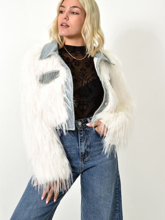 Women's Short Fur White