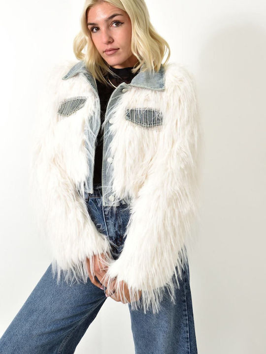 Women's Short Fur White