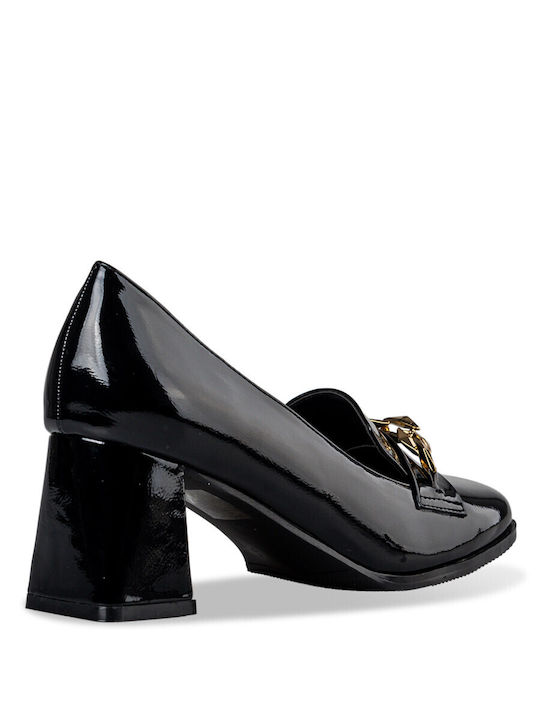 Envie Shoes Synthetic Leather Black Heels