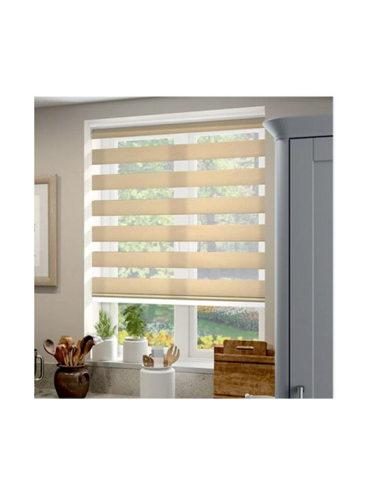 Frans Roller Blinds N2 Partial Blackout Double Beige W120xH230cm VS-00015-120m-x-230m