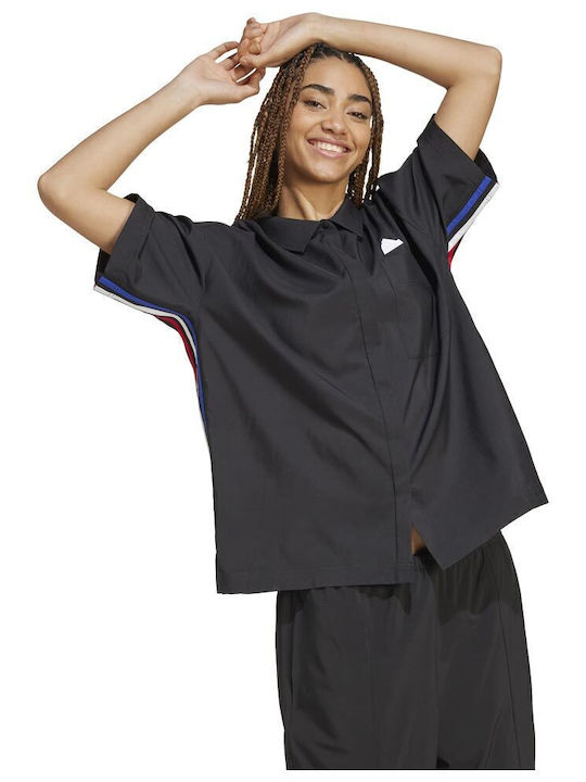Express Shirt Μακρυμάνικο Γυναικείο Πουκάμισο Μαύρο