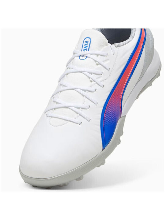 PUMA King Match Fußballschuhe mit geformten Stollen Weiß