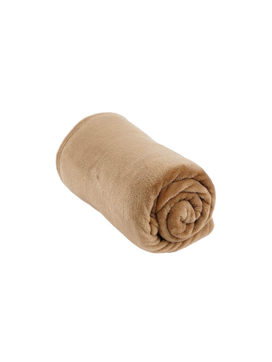 In the mood Collection Κουβέρτα Γούνινη Καναπέ 130x180εκ. Light Brown