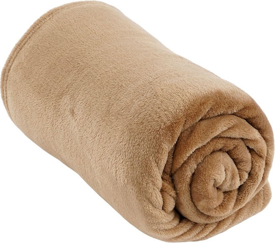 In the mood Collection Furry Sofa Blanket 130x180cm Light Brown