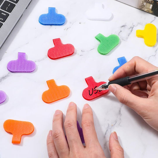 Set 10 Cable Labels Zola Nylon 6x3.5 Cm Multicoloured