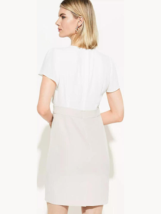Sommer Mini Damenkleid für Hochzeit - Taufe Beige