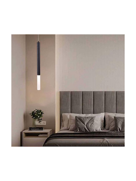 Inlight Ρυθμιζόμενο Κρεμαστό Φωτιστικό Μαύρο LED με Θερμό Λευκό Φως 9x9x200εκ.