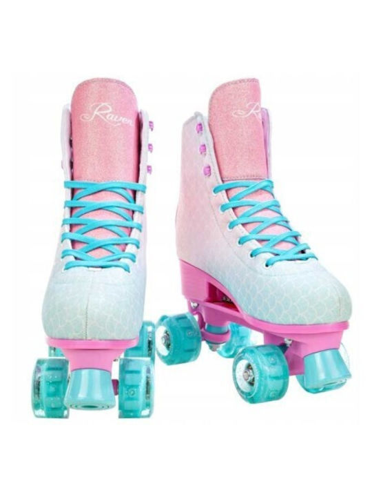 Adjustable Raven Mid Shoes Led Wheels Turquoise Pink S 31-34