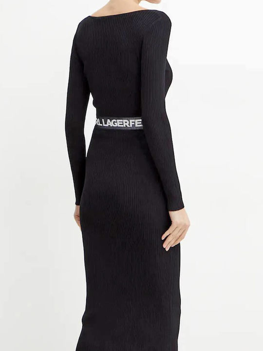 Karl Lagerfeld Dress Knitted Black