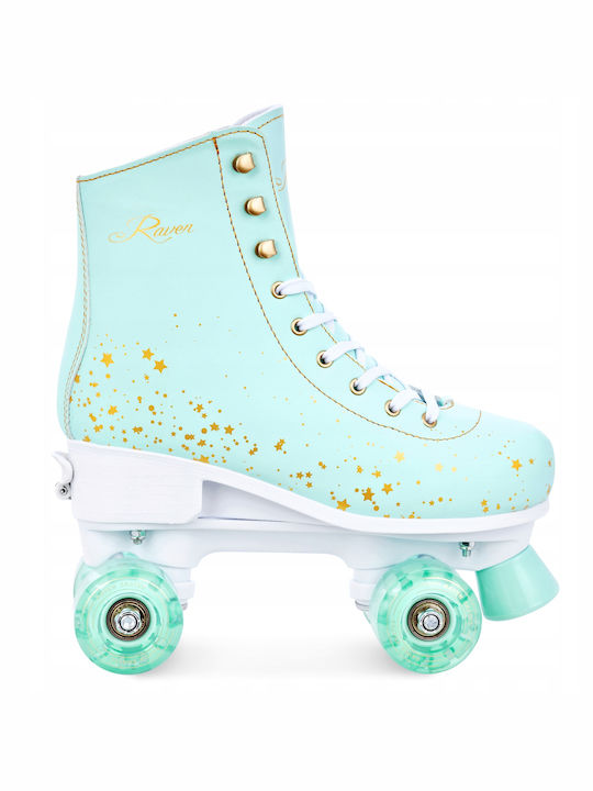 Adjustable Raven Noa Roller Skates Turquoise Size M 35-38