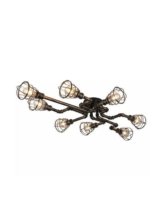 LED Ceiling Light Vintage Industrial Style Durable Metal Build Suitable Indoor Use