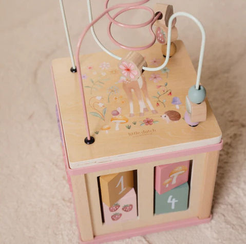 Little Dutch Activity Cube Fairy Garden made of Wood with Music for 18++ Months