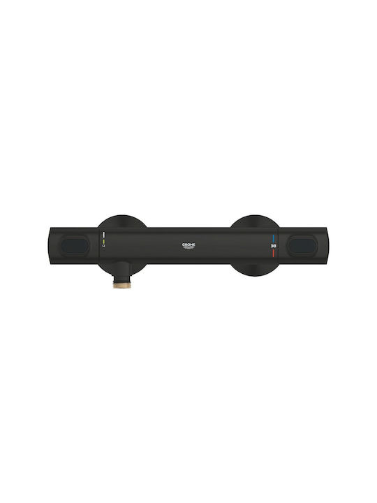 Grohe Grohtherm 500 Duschmischer 347932430 Sichtbarer Thermostat Matt Schwarz