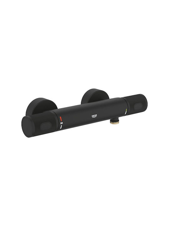 Grohtherm 1000 Performance 34827kf0 Shower Mixer Exposed Thermostat Matte Black Grohtherm 1000 Performance 34827kf0 Shower Mixer Exposed Thermostat Matte Black
