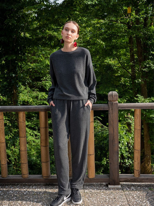 Vienetta Secret Winter Women's Pyjama Set Anthracite Απαλή