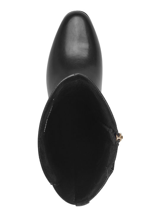Damenstiefel mit mittlerem Absatz Schwarz