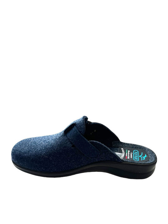 Anatomical Leather Women's Slippers Blue