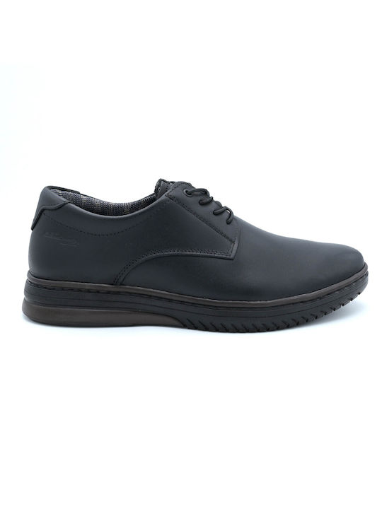 Pegada Men's Leather Casual Shoes Black