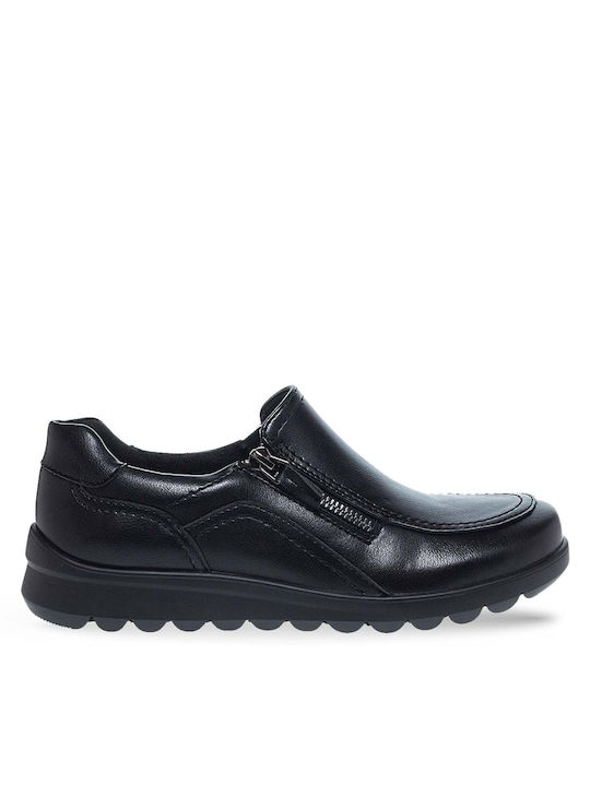 Parex Women's Synthetic Leather Slip-Ons Black