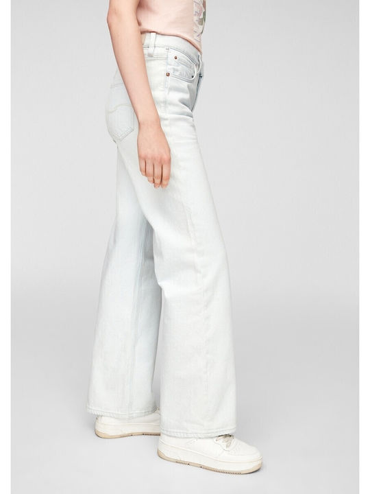 High Waist Women's Jean Trousers Light Blue