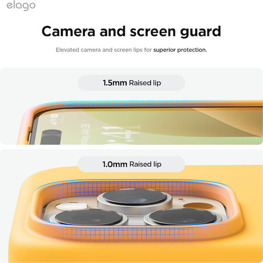 Elago Back Cover Σιλικόνης 1.7mm Κίτρινο (iPhone 16 Pro Max)