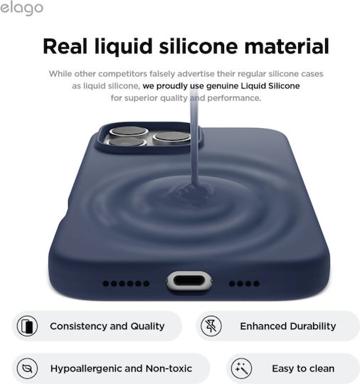 Elago Back Cover Σιλικόνης Μπλε (iPhone 16 Pro Max)