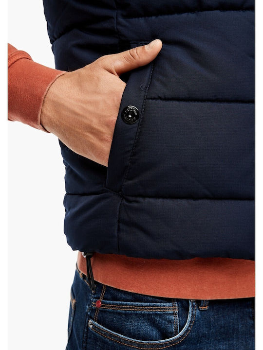 Sleeveless Jacket Puffer Blue