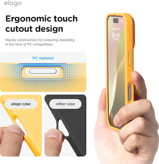 Elago Back Cover Silicone 1.7mm Yellow (iPhone 16 Pro)