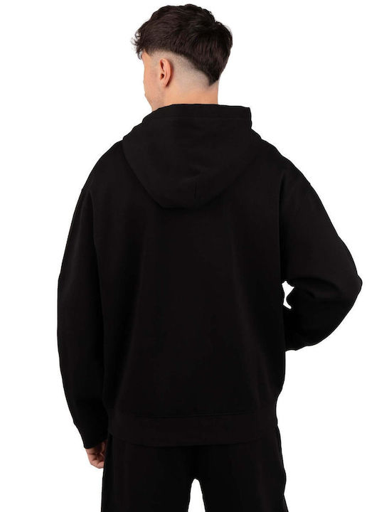 Armani Exchange Men's Sweatshirt Jacket with Hood Black