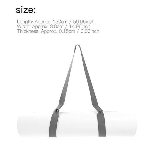 Yoga Mat Carrier & Stretching Strap Niyamas Grey