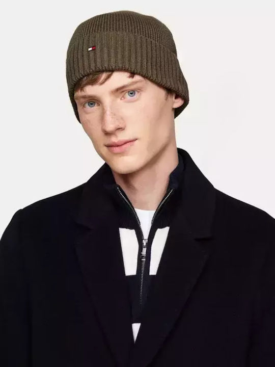 Tommy Hilfiger Beanie Ανδρικός Σκούφος Πλεκτός σε Πράσινο χρώμα