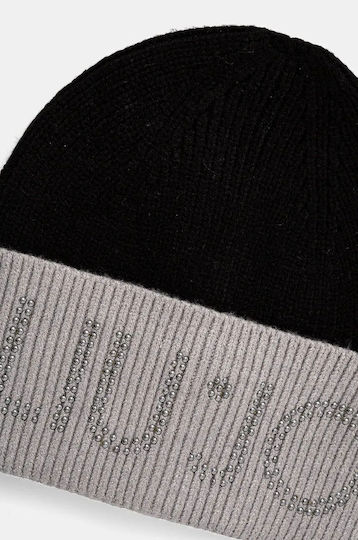Beanie Γυναικείος Σκούφος Πλεκτός σε Μαύρο χρώμα