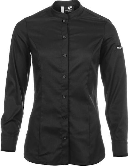 Clement Design Mantel Koch Damen Schwarz mit Langärmelig Khao