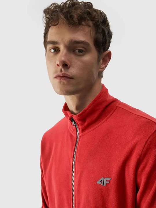 Ανδρική Ζακέτα Fleece Κόκκινη