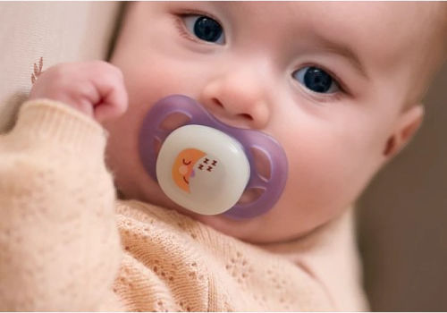 Philips Ultra Start Orthodontic Pacifiers Silicone Night Moon for 0-2 months 2pcs