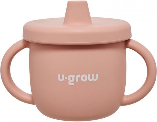 U-Grow Σετ Φαγητού από Σιλικόνη Ροζ 3τμχ
