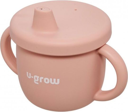 U-Grow Σετ Φαγητού από Σιλικόνη Ροζ 3τμχ