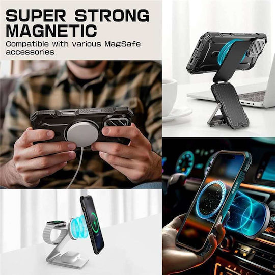Supcase Unicorn Beetle Mag Xt Back Cover Plastic / Silicone Black (iPhone 16 Pro)
