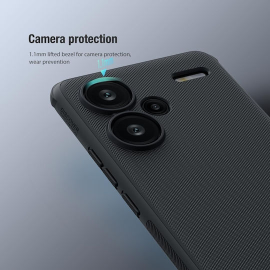 Nillkin Super Frosted Shield Back Cover Silicone / Plastic 0.5mm Waterproof Black (Redmi Note 13 Pro+)