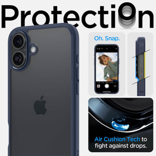 Spigen Ultra Hybrid Back Cover Plastic 2mm Navy Blue (iPhone 16)