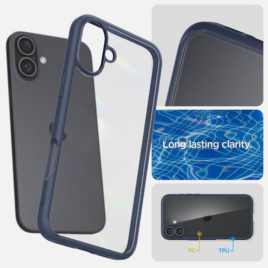 Spigen Ultra Hybrid Back Cover Plastic 2mm Navy Blue (iPhone 16)