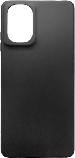 Umschlag Rückseite Silikon Set mit gehärtetem Glas Schwarz (Motorola Moto G24 / G04 / G04s)