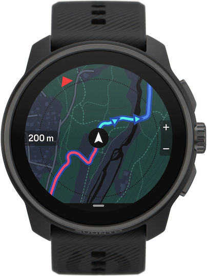 Suunto Race S Stainless Steel 45mm Waterproof Smartwatch with Heart Rate Monitor (Black)