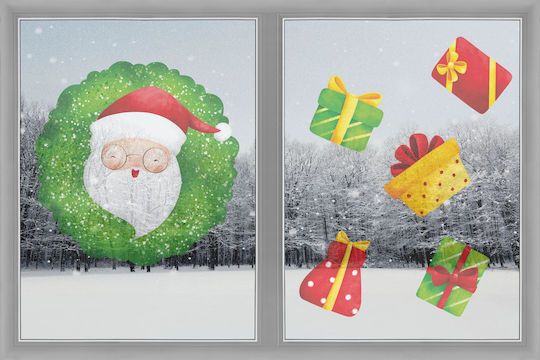 Autocolante de Fereastră Duble pentru Decorațiuni de Crăciun Autocolante Reutilizabile 4