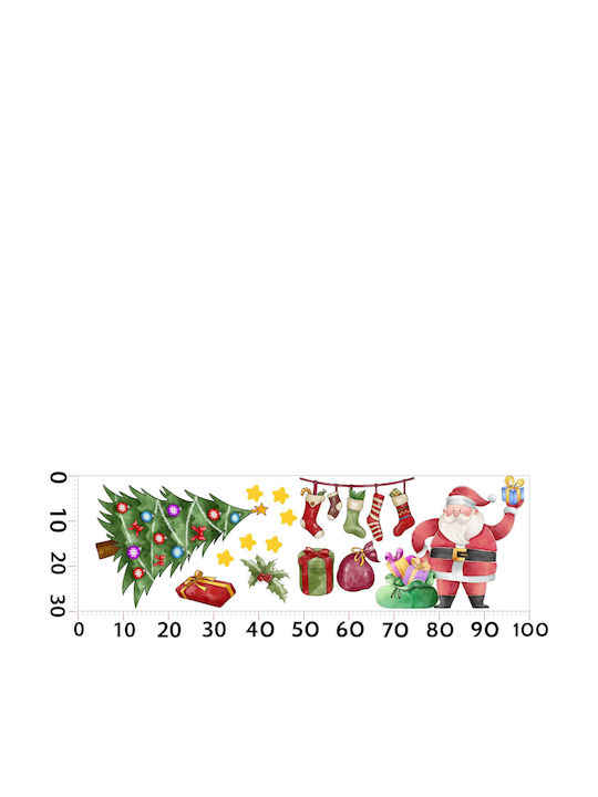 Beidseitiger Fensteraufkleber Wiederverwendbare Weihnachtsdekoration Aufkleber 45x6