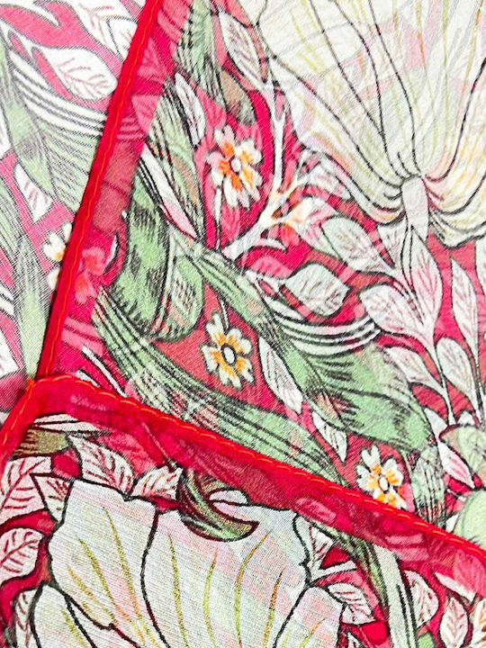 Signare Women's Silk Scarf Red