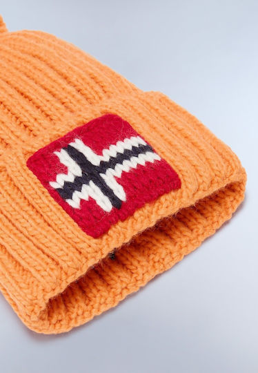 Semiury Beanie Ανδρικός Σκούφος Πλεκτός σε Πορτοκαλί χρώμα
