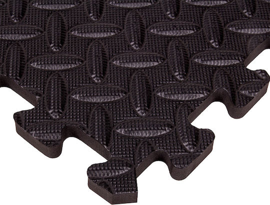 inSPORTline Δάπεδα Παζλ Γυμναστηρίου Μαύρα 30x30x1.2cm 12τμχ
