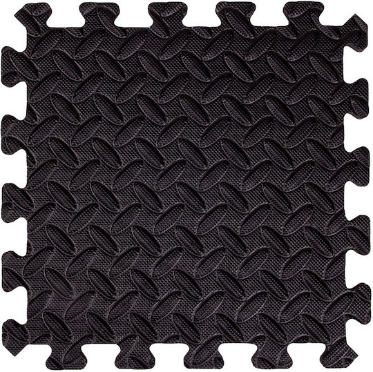 inSPORTline Δάπεδα Παζλ Γυμναστηρίου Μαύρα 30x30x1.2cm 12τμχ